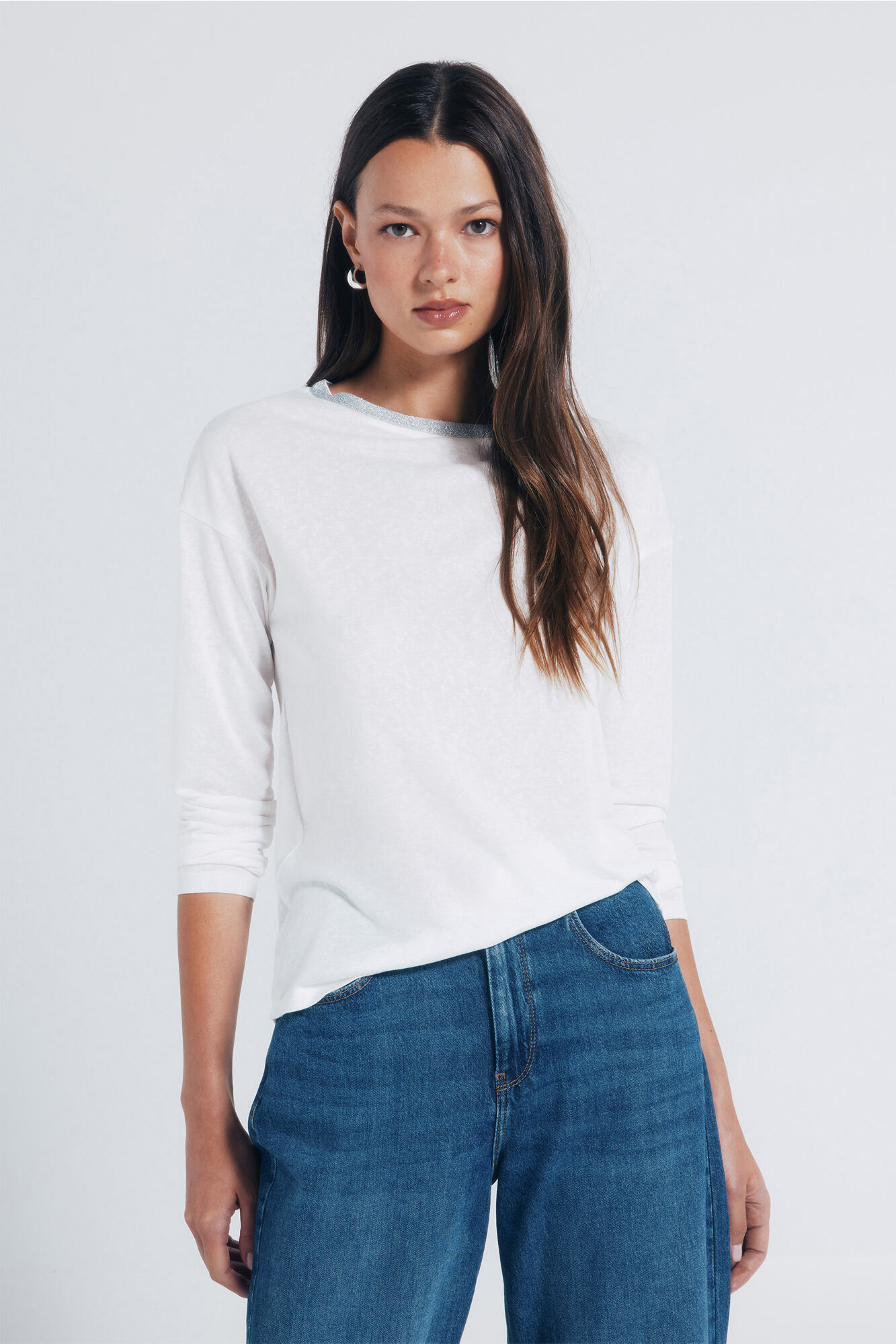 Springfield Camiseta gola lurex