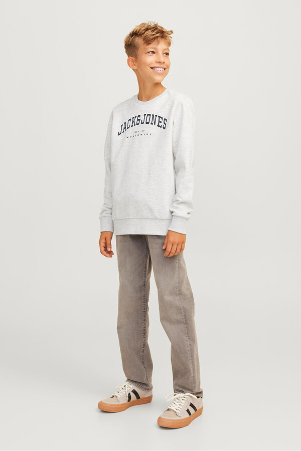 Jack & Jones Junior Regular fit printed sweatshirt white