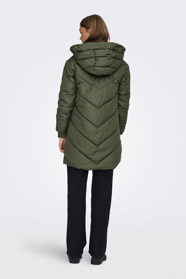 JDY Puffer coat green