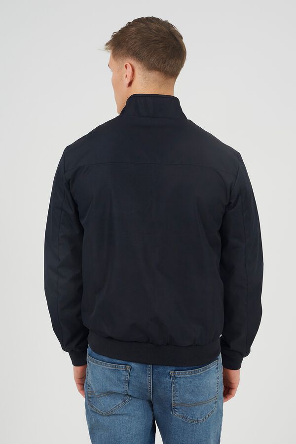 Brave Soul Funnel neck bomber blue