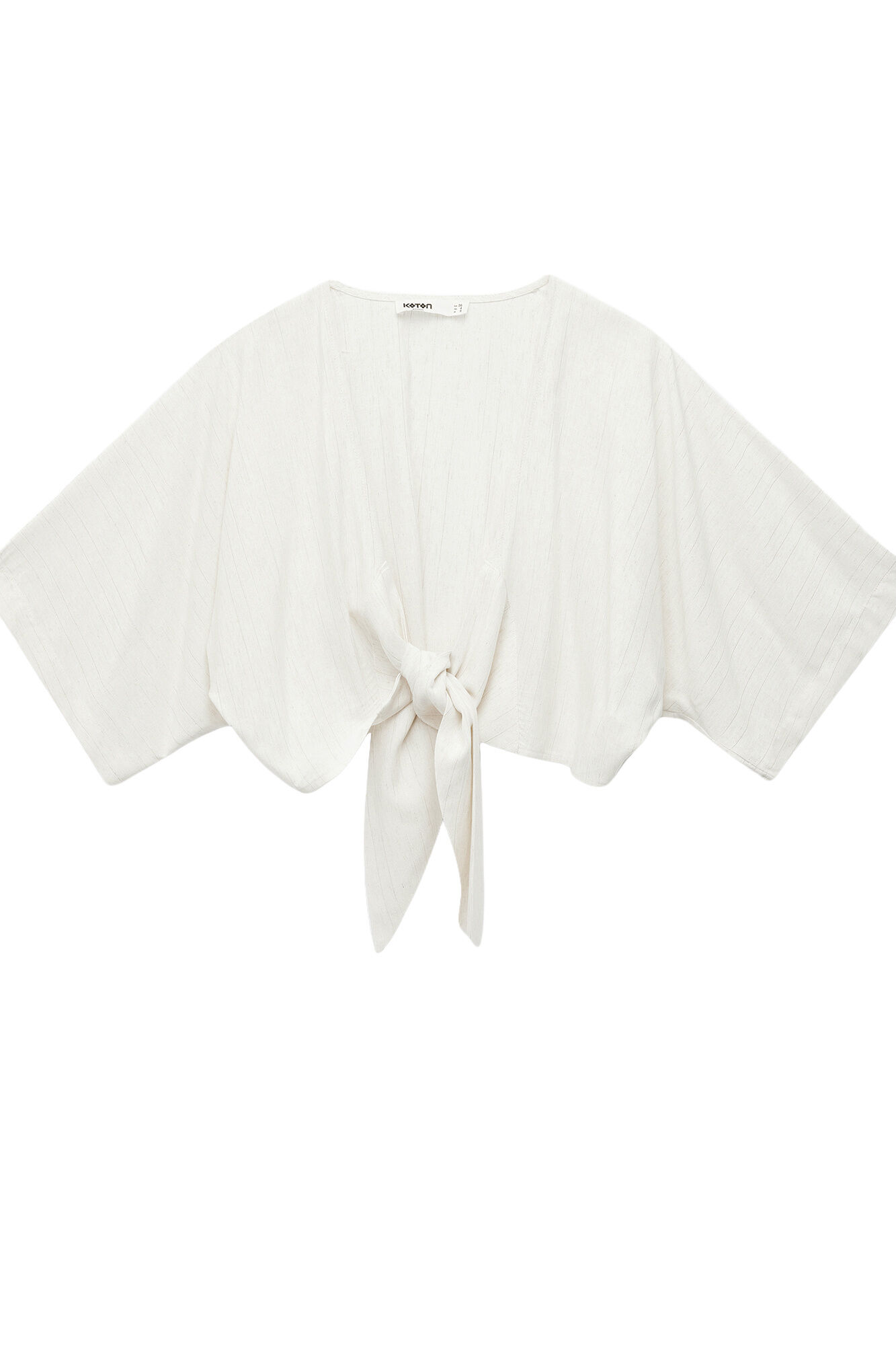 Koton Blusa com la&ccedil;ada em linho
