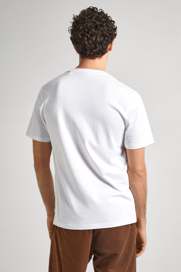 Springfield Camiseta Fit Regular Logo Varsity blanco