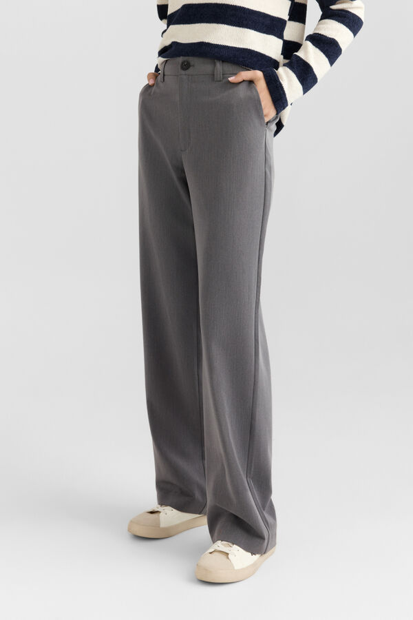 Springfield Tailored trousers with pockets grey