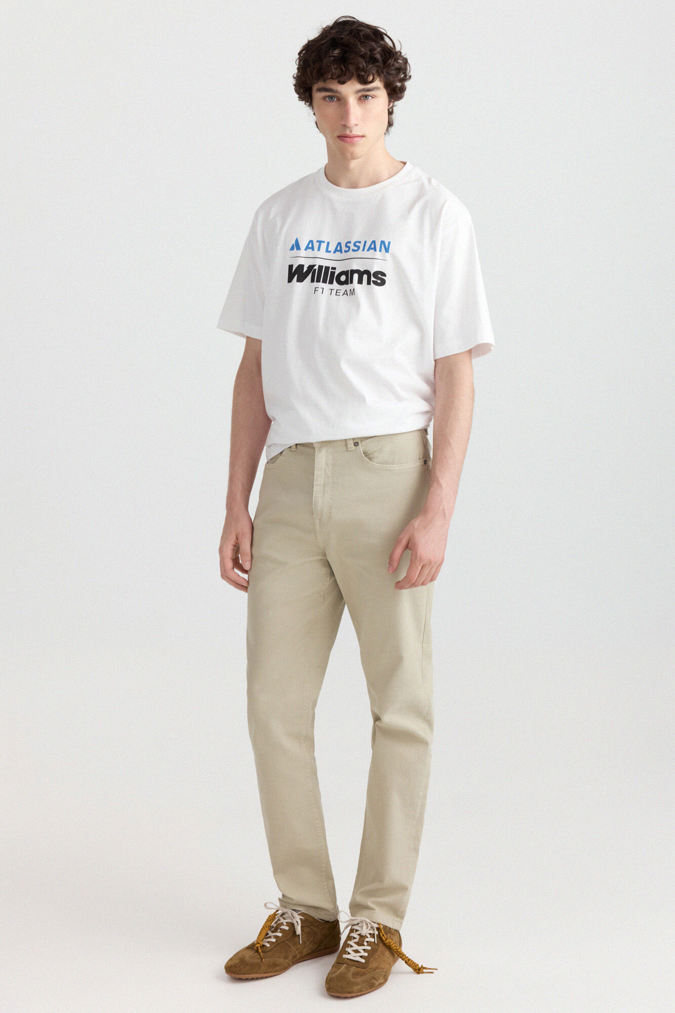 Springfield Washed slim fit 5-pocket trousers