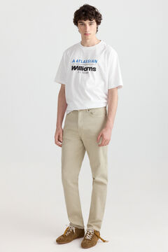 Springfield Washed slim fit 5-pocket trousers