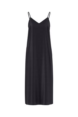 Vestido largo de tirantes satinado
