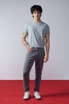 Springfield Coloured slim fit 5-pocket trousers  gray
