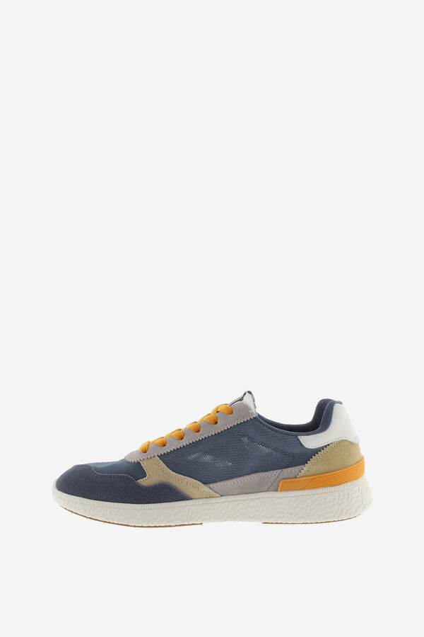 Springfield Faux leather trainers navy