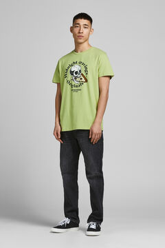 Springfield Camiseta algodón calavera verde