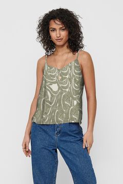 Only Top com al&ccedil;as e decote em V