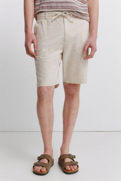 Springfield Linen comfort slim fit Bermuda shorts