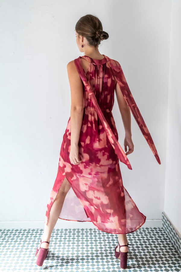 Cul Sac Vestido midi recto estampado