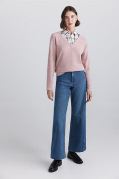 Springfield Plaid fine knit jumper