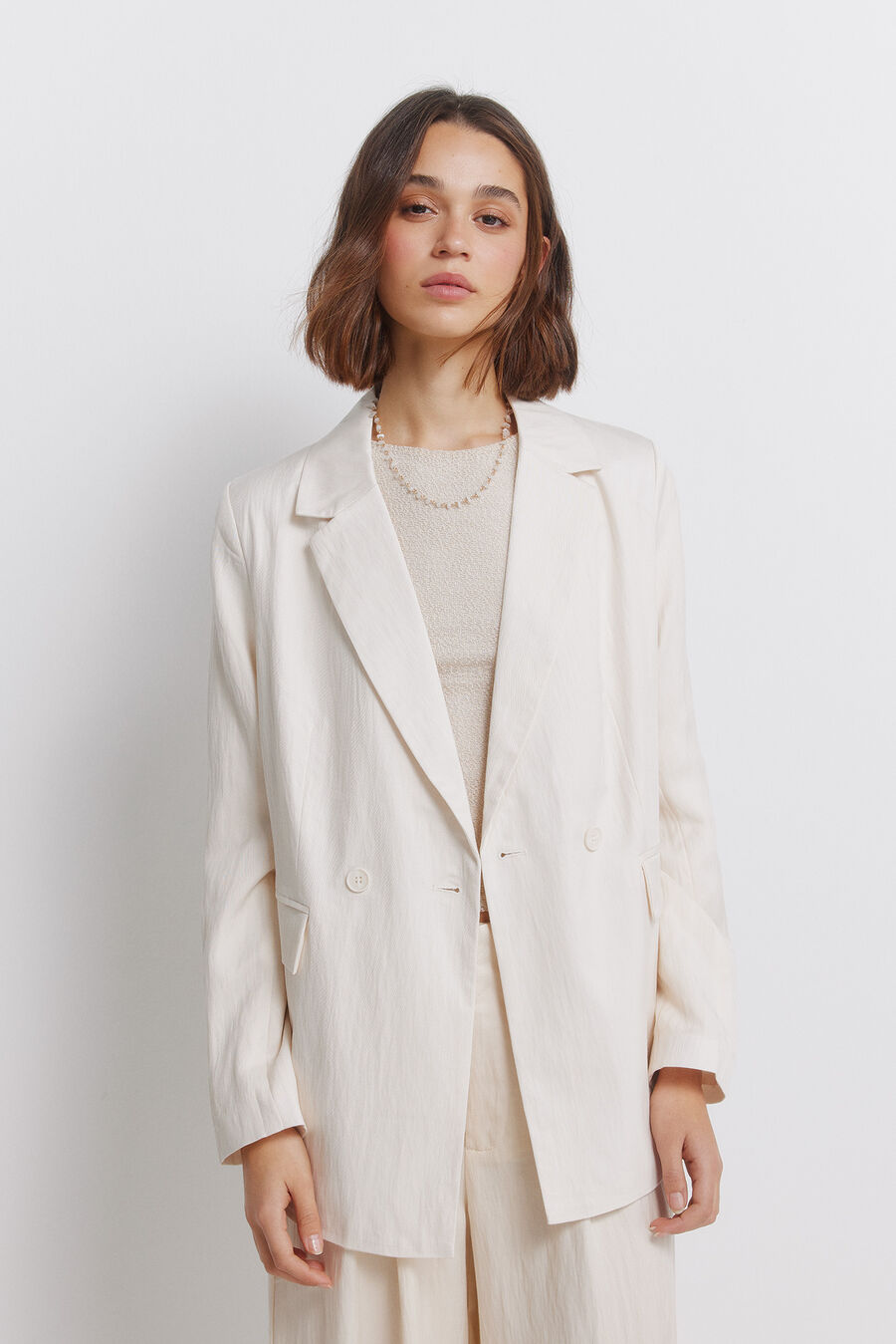 Blazer cuello camisero