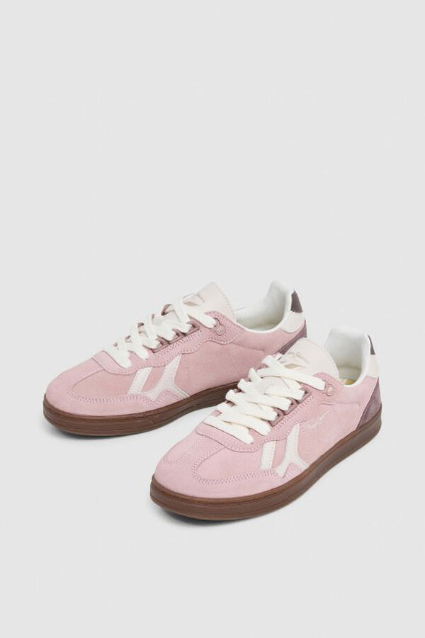 Pepe Jeans suede sneakers pink