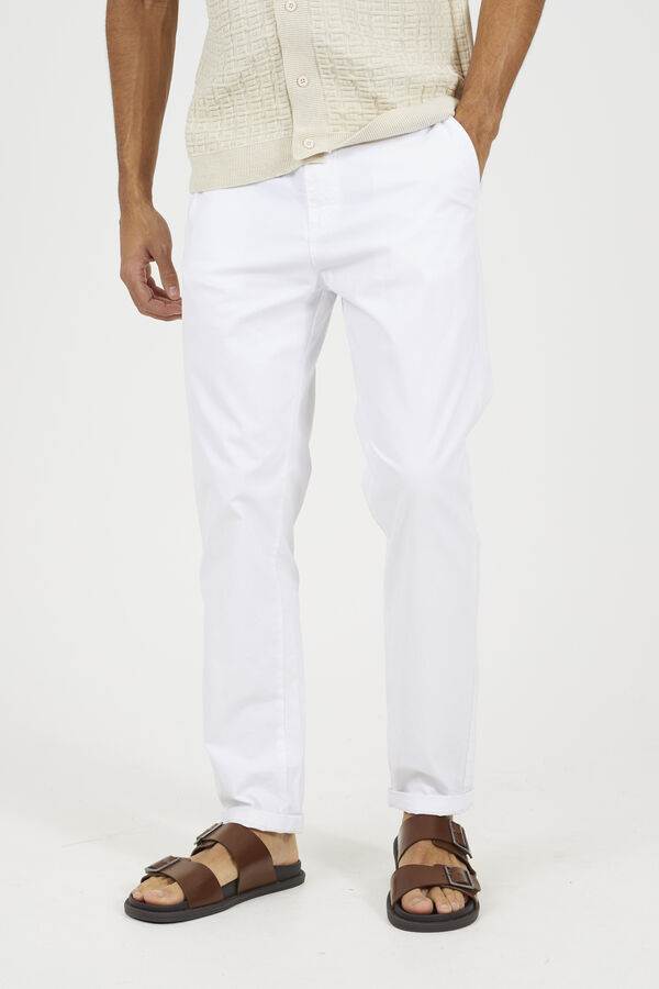 Brave Soul Pantal&oacute;n chino con 3 bolsillos blanco