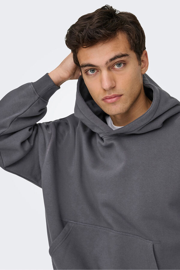 Only & Sons Sudadera con capucha. gris