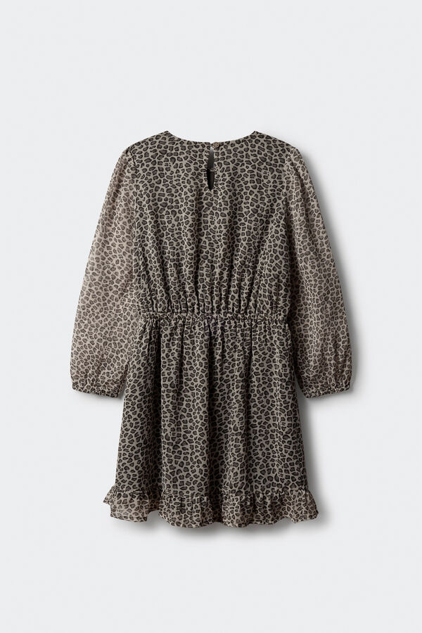 Springfield Kids Vestido estampado animal para meninas castanho