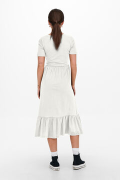 Springfield Short-sleeved midi dress  white