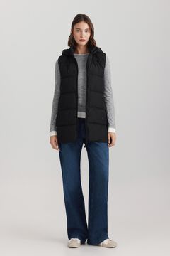 Springfield Long down gilet with hood