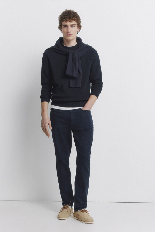 Springfield Pantal&oacute;n 5 bolsillos lavado slim fit azul