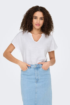 JDY Blusa manga corta lino