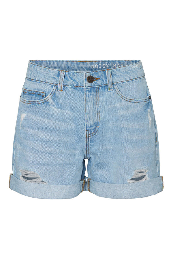 Springfield Denim shorts with turn-ups bluish