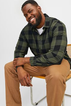 Jack & Jones PLUS Camisa de algod&atilde;o org&acirc;nico manga comprida