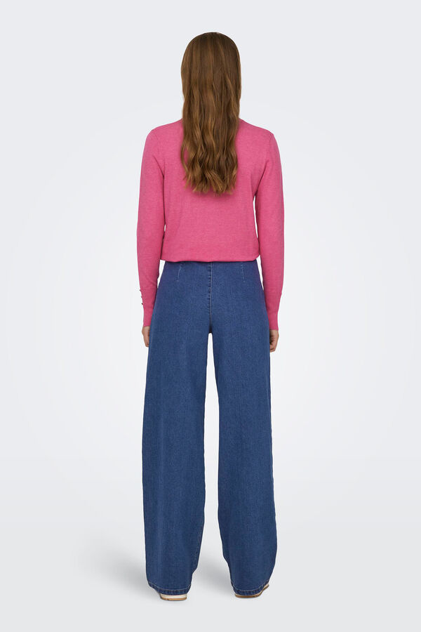 JDY Lange und weite Jeans Blau