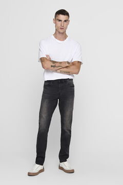 Springfield Dark grey slim fit jeans black