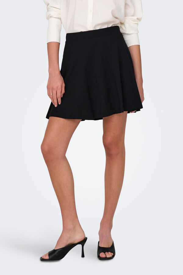 Springfield Short cotton skirt black