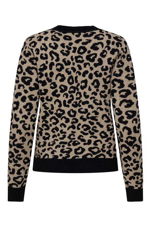 Only C&aacute;rdigan animal print negro