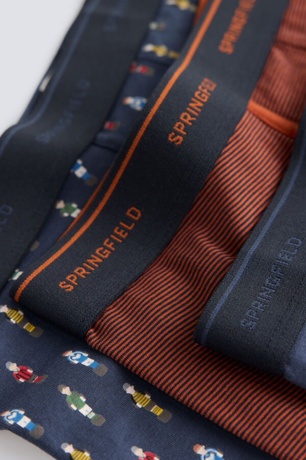Springfield Pack of 3 football boxers blue