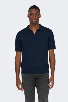 Only & Sons Strick-Poloshirt kurz&auml;rmelig