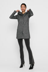 Only Midi-Mantel mit Kapuze Grau