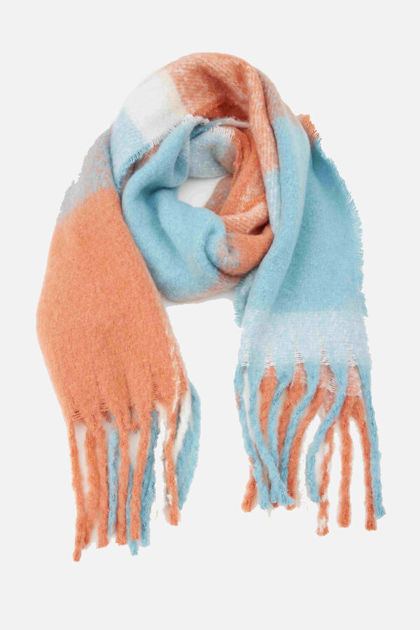 Springfield Blue/orange maxi scarf natural