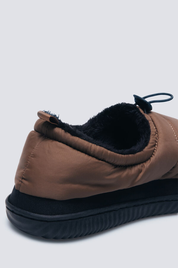 Springfield Chinelos de quarto de nylon acolchoado bege