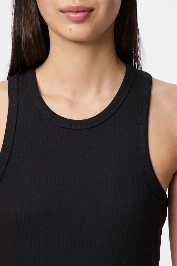 Pieces Camiseta b&aacute;sica tipo nadadora gris