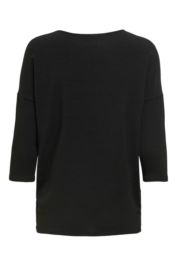 Only Flie&szlig;endes T-Shirt mit Socke &Auml;rmel  Schwarz