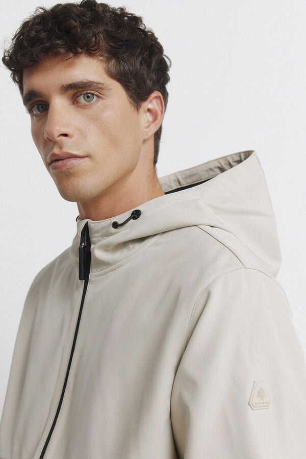 Springfield Softshell jacket with hood nude