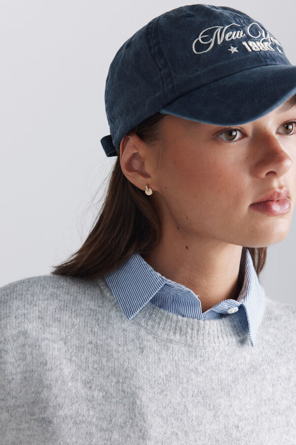 Springfield Shirt-style mixed fabric jumper grey