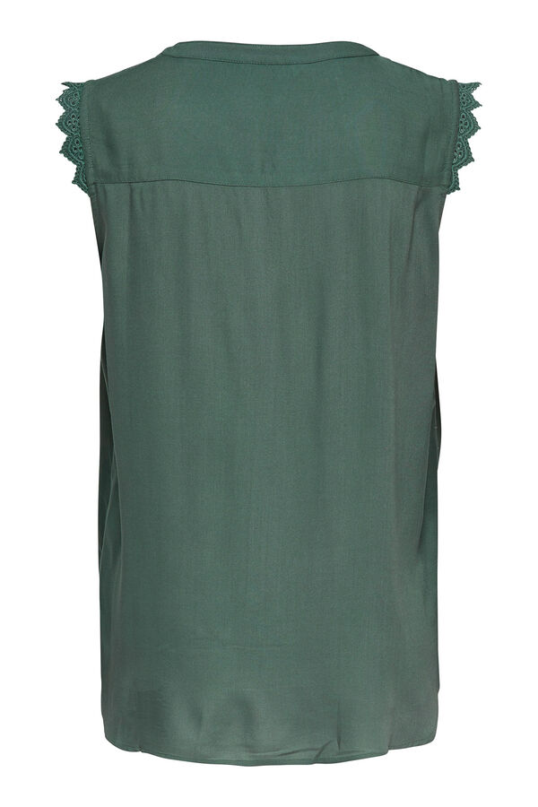 Only Long sleeveless top green
