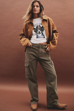 Springfield Cotton cargo pants beige