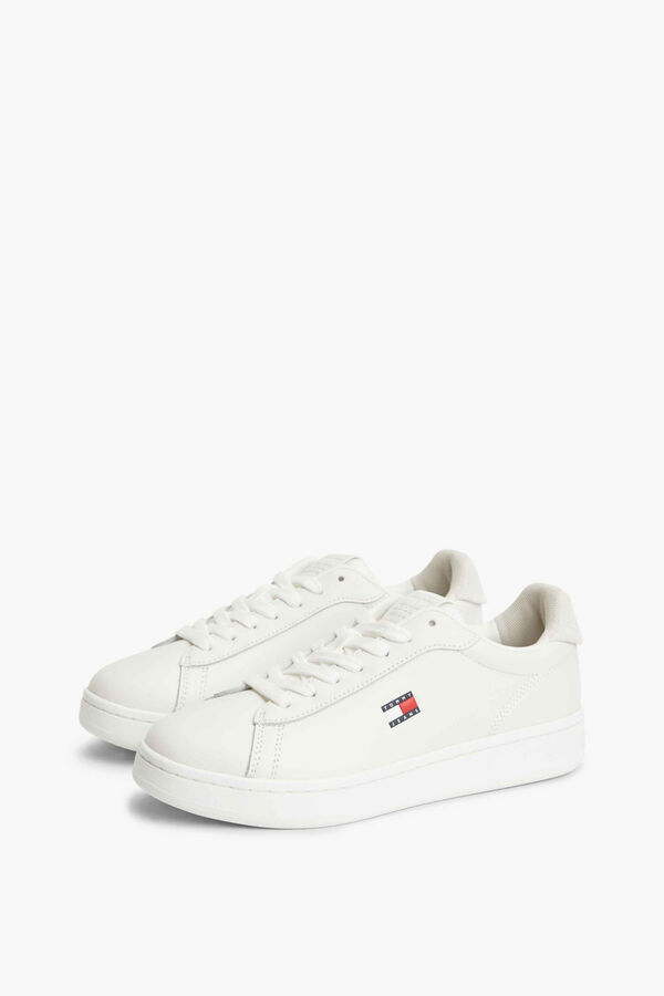 Tommy Jeans Flag trainers white