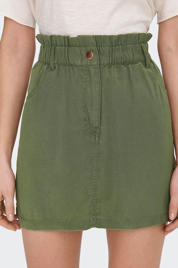 Springfield Short paperbag skirt green