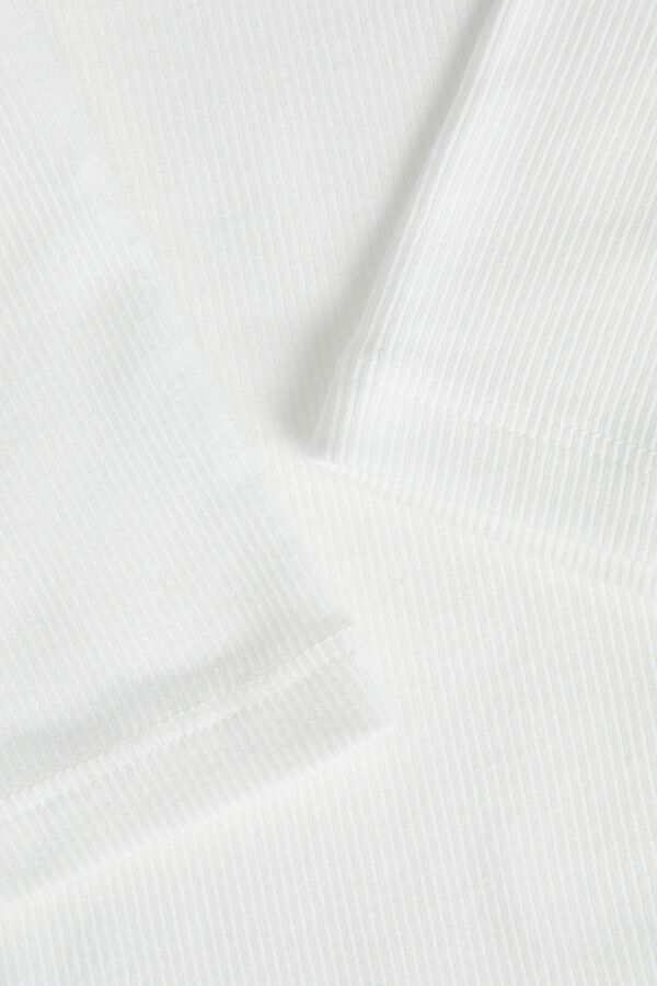 Jack & Jones Girl Fitted ribbed T-shirt white