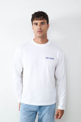 Balmohk Picnic print long sleeve T-shirt white