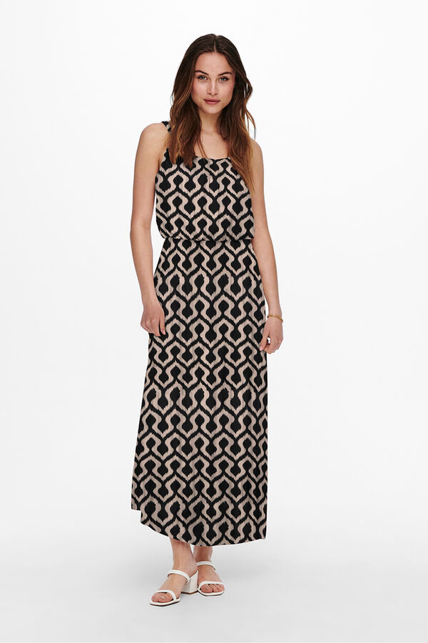 Only Langes einfarbiges Kleid Braun