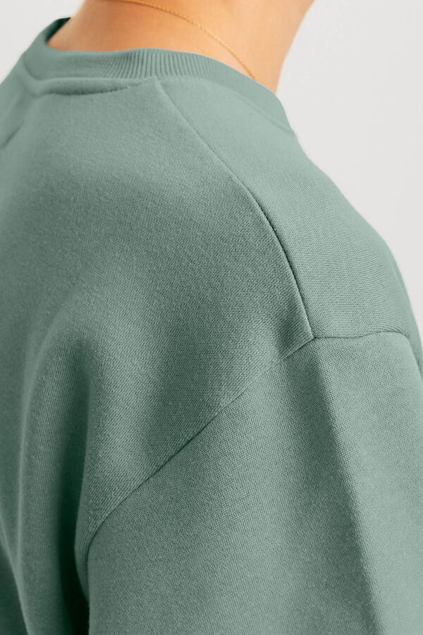 JJ REBEL Relaxed fit lightweight sweatshirt green