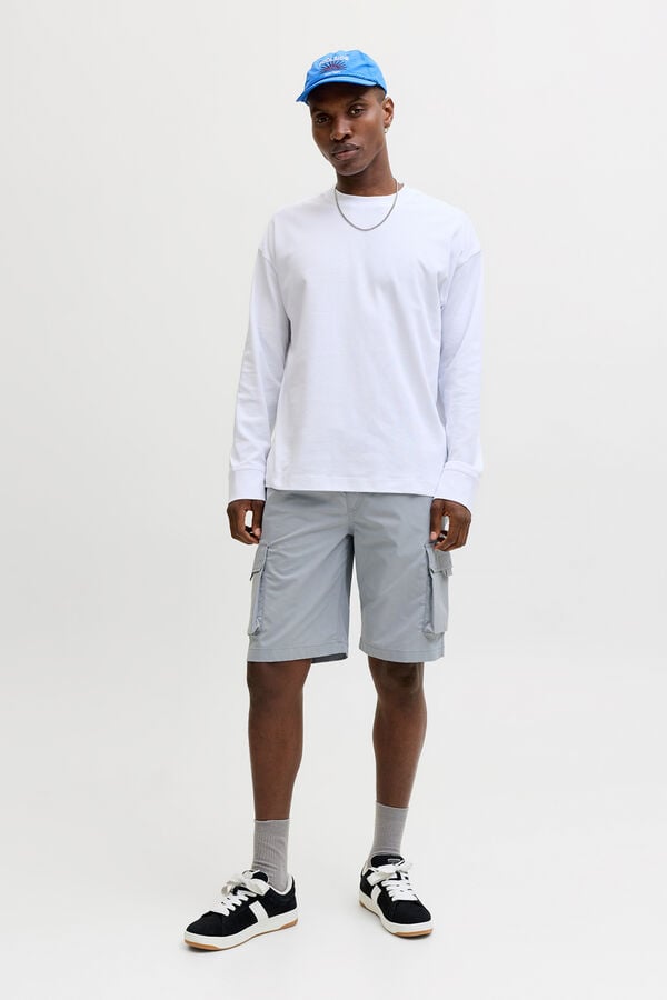 Jack & Jones Cargo-Jogging-Bermudas Grau